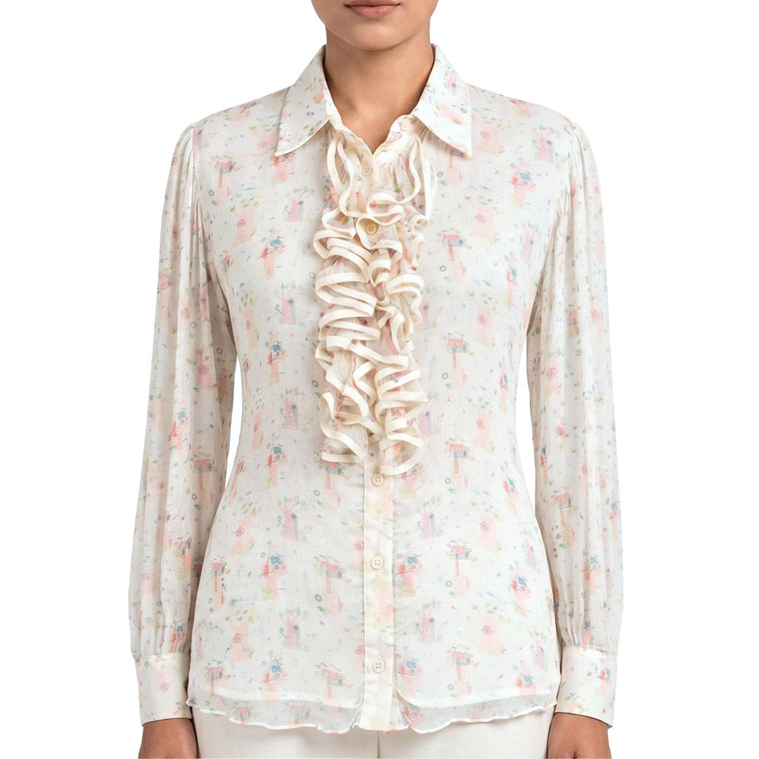Picnic - Ruffle Front Shirt