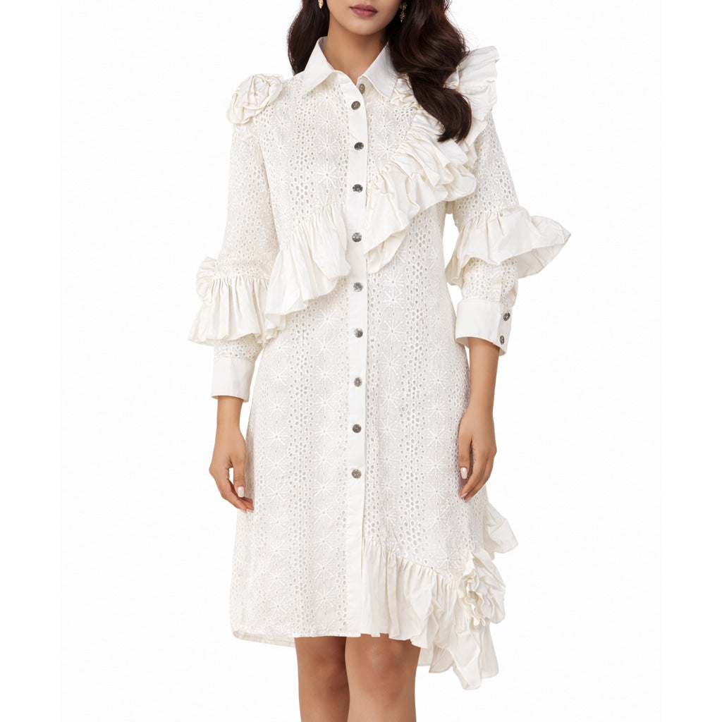 Ikat - Ruffled Dress