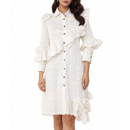Ikat - Ruffled Dress