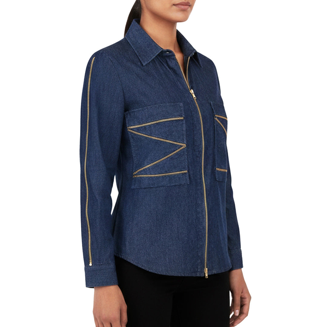 Denim - Zip/Heart Shirt