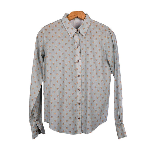 The Explorer - World Map Shirt Blue