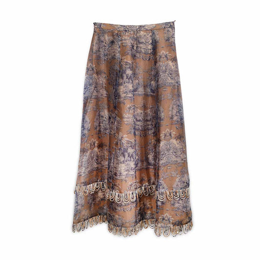 Picnic - Looped Elephant Skirt Beige Small