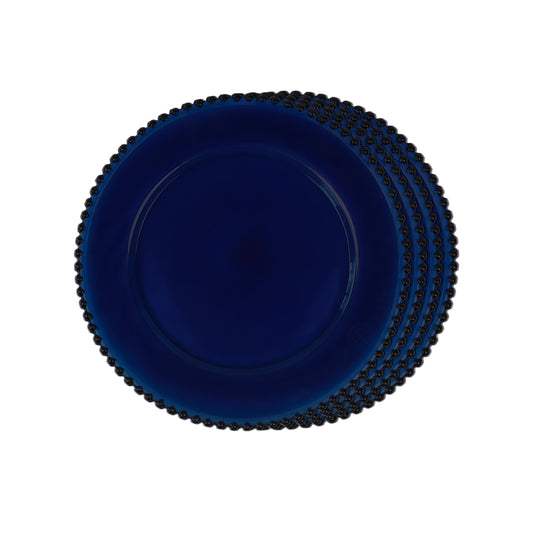 Dinner Plates - Dotted Royal Blue (Set of 4)