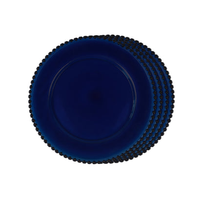 Dinner Plates - Dotted Royal Blue (Set of 4)