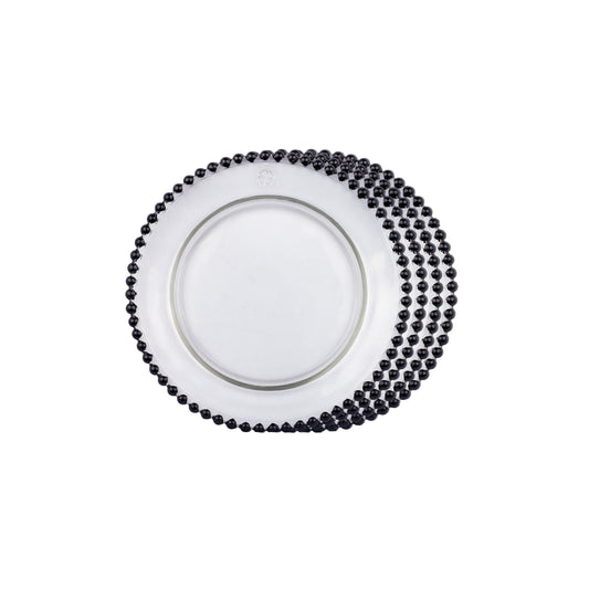 Quarter Plates - Dotted Clear & Grey (Set of 4)