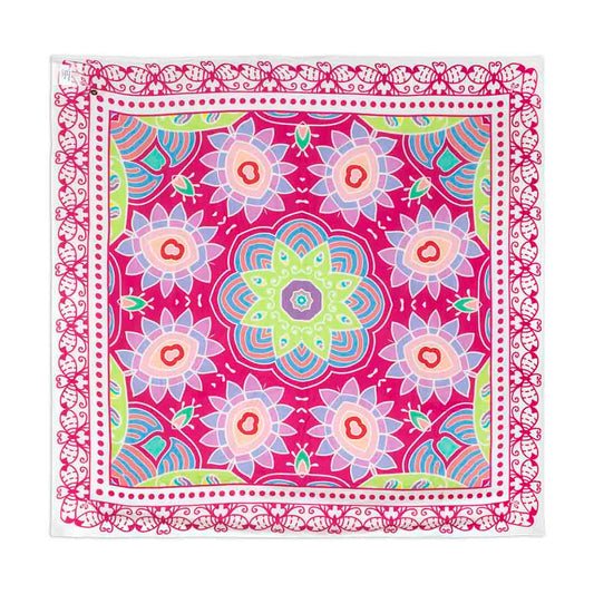 Silk Habutai -  Big Mandala Pink