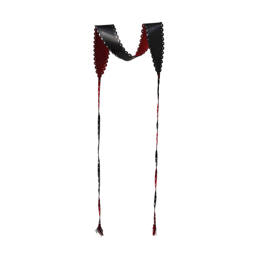 Belts - Red & Black Scallops
