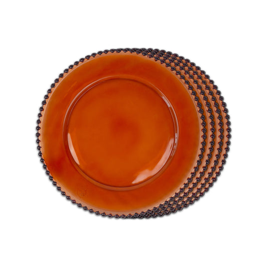 Dinner Plates - Dotted Orange (Set of 4)