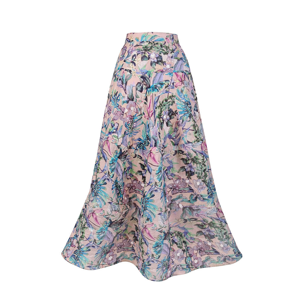 Floral  - Multicolor Printed Maxi Skirt