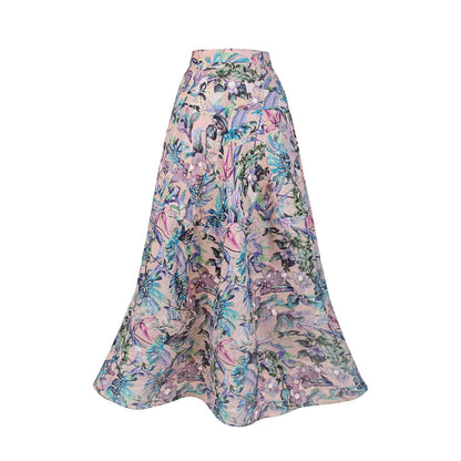 Floral  - Multicolor Printed Maxi Skirt