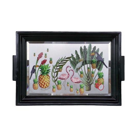 Trays - Jungle Stacked Edge Small Black