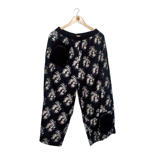 Flora & Fauna - Floral Wide Pants Black