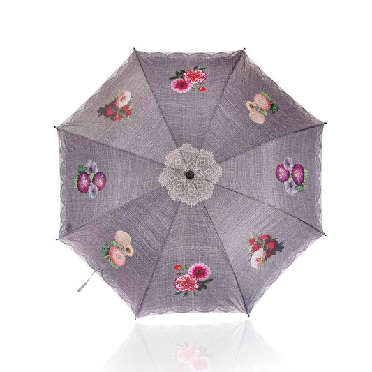 Umbrellas - Plain Grey Paper Doily
