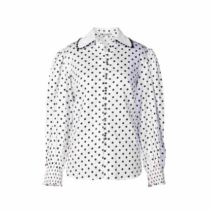 Polka Dot - Ruched Shirt
