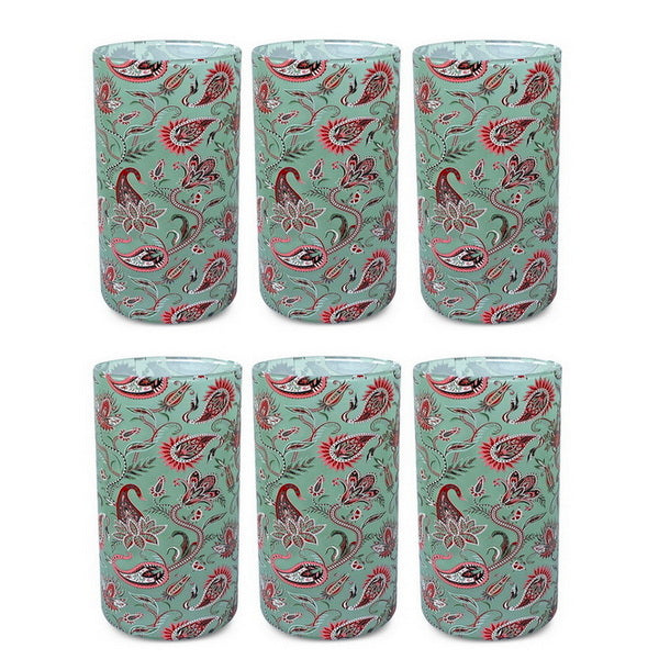 Glasses - Paisely Sheila Jade Bloom (Set of 6)