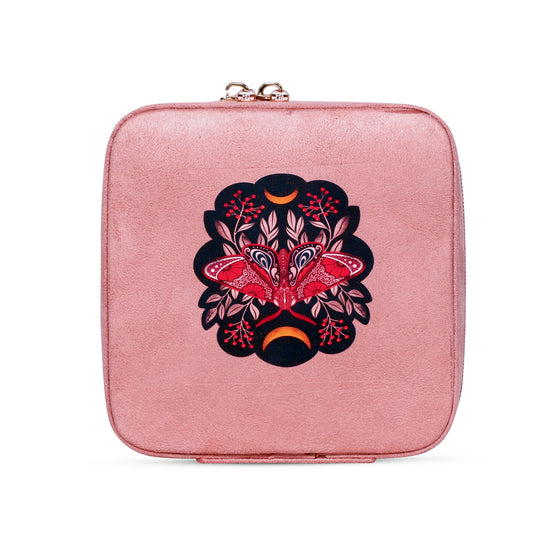 Suede Jewellery Box - Pink