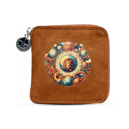 Suede Wallet - Lion’s Orbit Tan