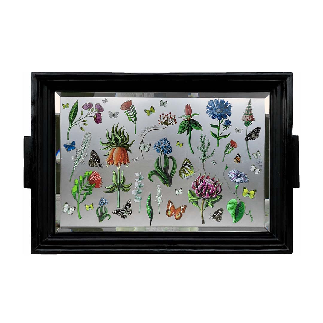 Trays - Jungle Stacked Edge Medium Black