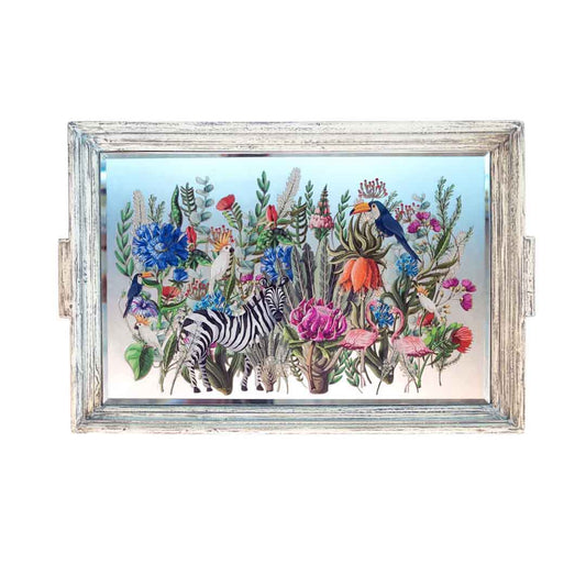 Trays - Jungle Stacked Edge Large White