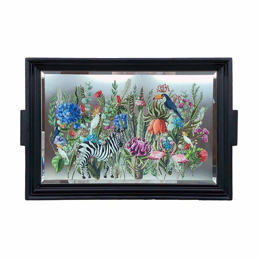 Trays - Jungle Stacked Edge Large Black