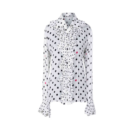 Polka Dot - Cascade Ruffle Shirt