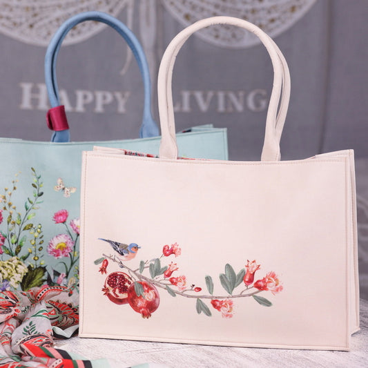 Tote Bag - Pomegranate Suede