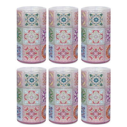 Glasses - Mandala Mix Frost Tall (Set of 6)