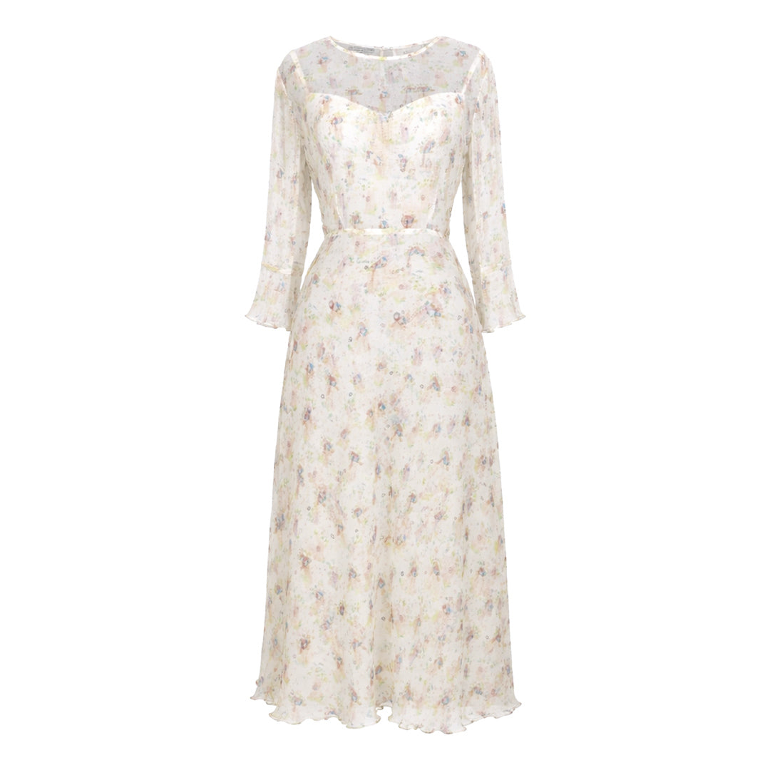 Picnic - Printed V Neck Dress