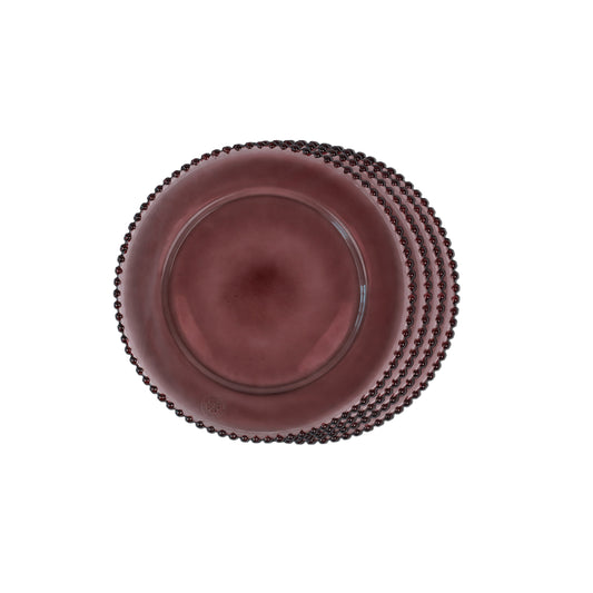 Quarter Plates - Dotted Light Brown (Set of 4)