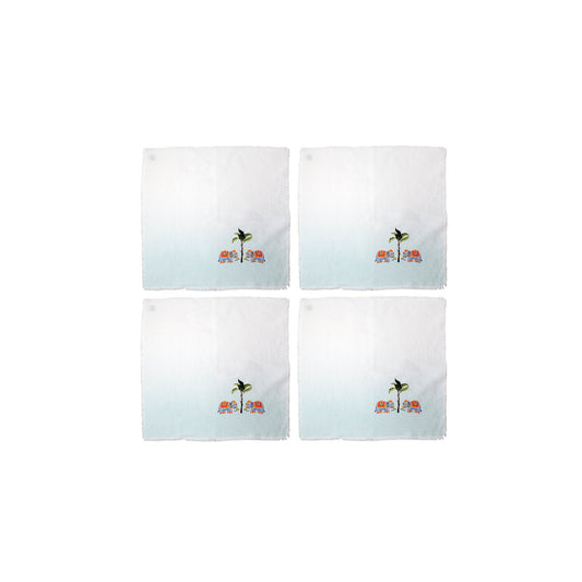 Napkin Sets - India Inspired Elephant Cocktail (Set of 4)