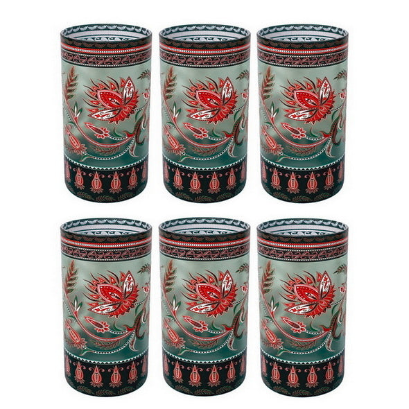 Glasses - Paisely Gaia Lotus Mint (Set of 6)