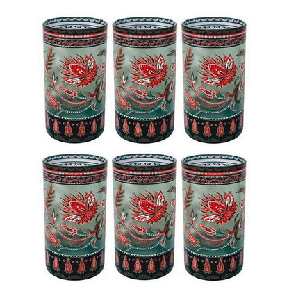 Glasses - Paisely Gaia Lotus Mint (Set of 6)