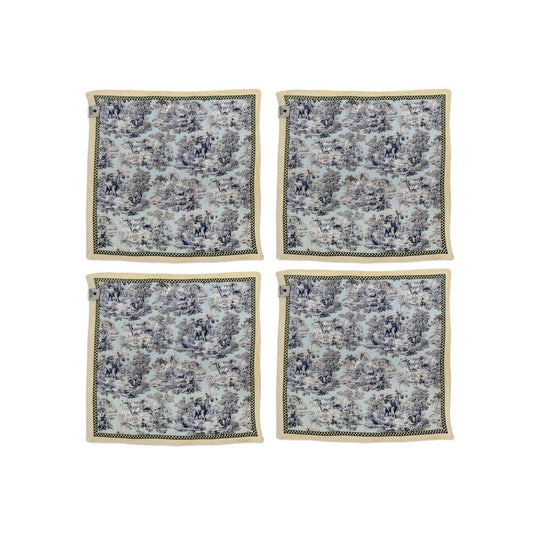 Napkin Sets - Blue Elephant Cocktail Napkin 01 (Set of 4)
