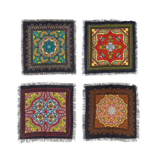 Napkin Sets - Mandala Kirost Cocktail Black (Set of 4)
