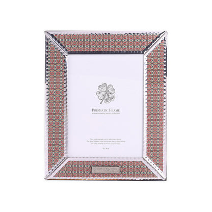 Prismatic Photo Frame – Amber Orange Small