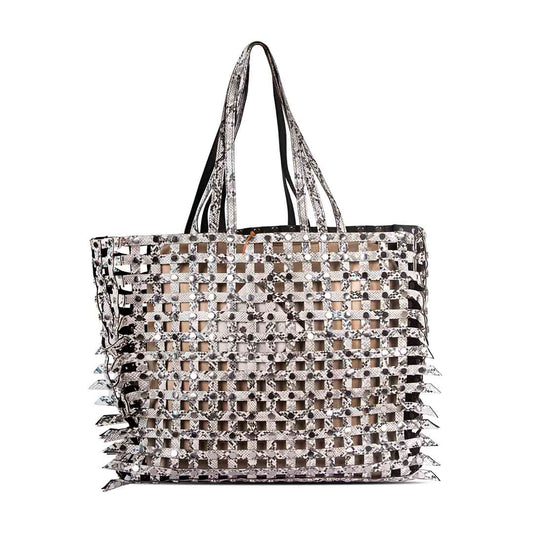 Rivet Reversible - Snake Print & Grey Large