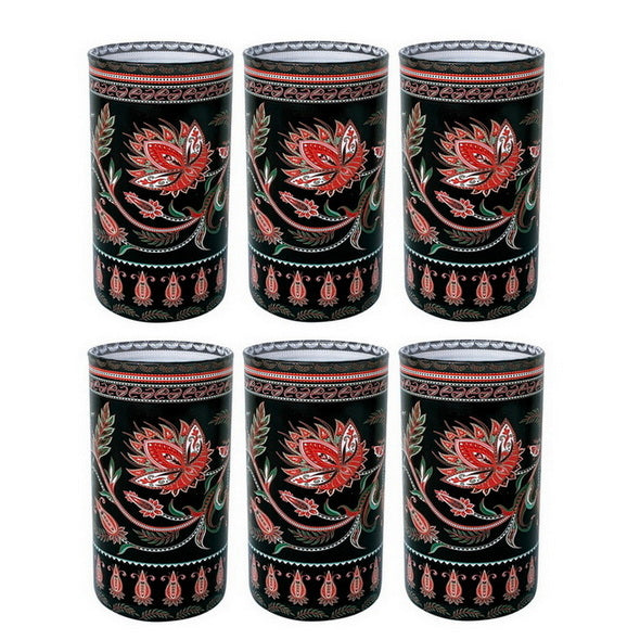 Glasses - Paisely Gaia Lotus Noir (Set of 6)