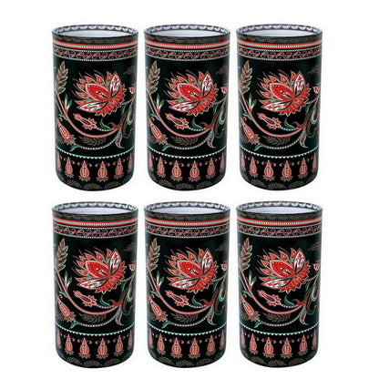 Glasses - Paisely Gaia Lotus Noir (Set of 6)
