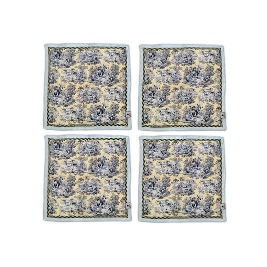 Napkin Sets - Blue Elephant Cocktail Napkin 02 (Set of 4)