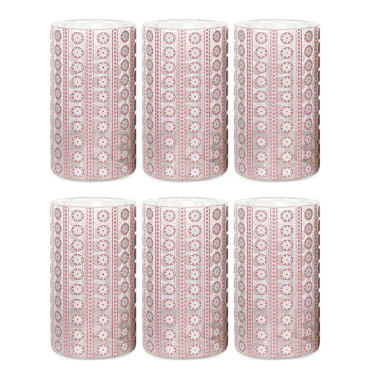 Glasses - Mandala Circle Frost Tall (Set of 6)
