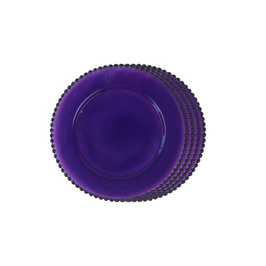 Quarter Plates - Dotted Purple (Set of 4)