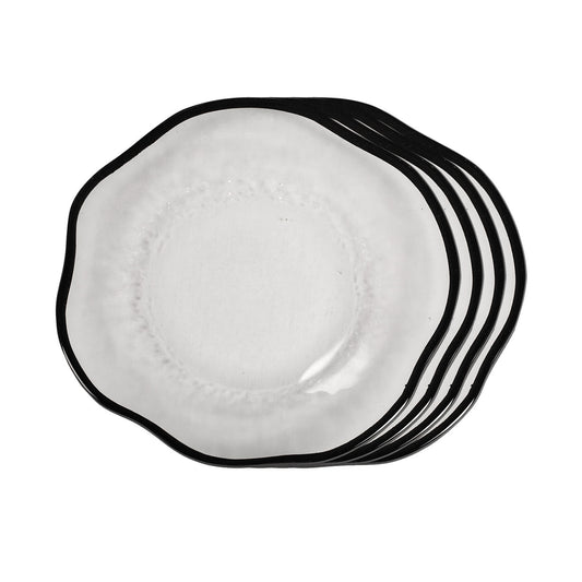 Dinner Plates - Signature Black Rim (Set of 4)