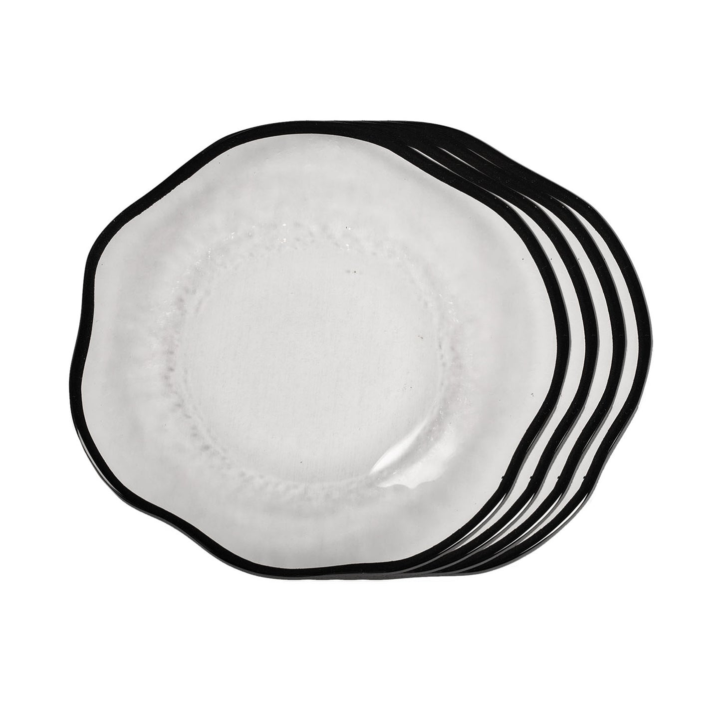 Dinner Plates - Signature Black Rim (Set of 4)