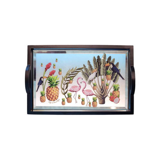 Trays - Jungle Stacked Edge Small Black