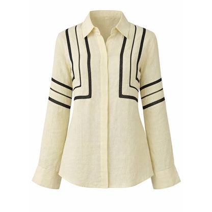 LIB Basics - Embroidered Linen Shirt