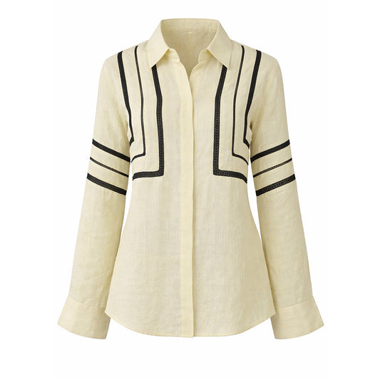 LIB Basics - Embroidered Linen Shirt