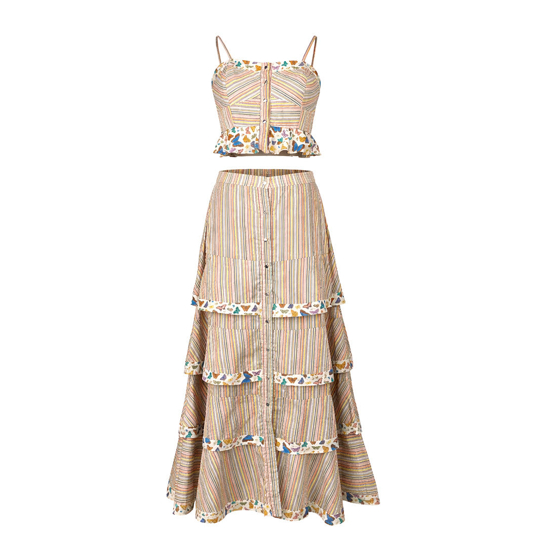 Butterfly & Birds - Skirt & Top Set
