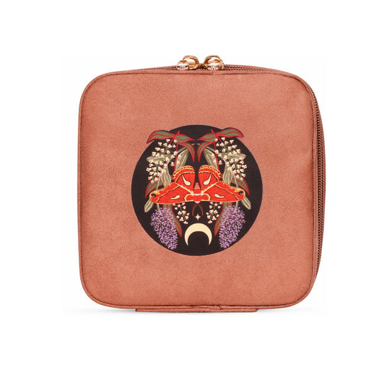 Suede Jewellery Box - Cocoa Brown