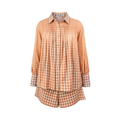 Picnic - Pleated Top & Shorts Set
