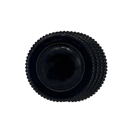 Quarter Plates - Dotted Black (Set of 4)